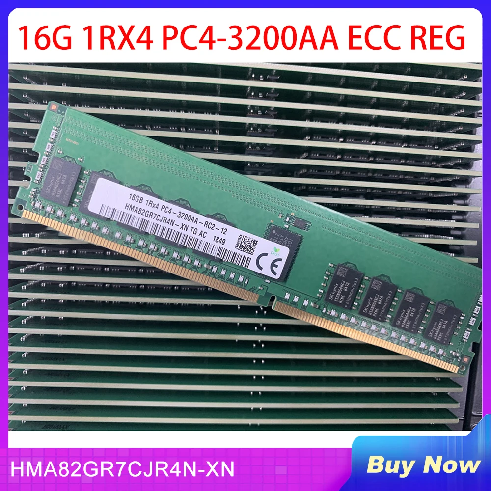 1 KOS Za SK Hynix RAM 16GB 16G 1RX4 PC4-3200AA ECC REG HMA82GR7CJR4N-XN