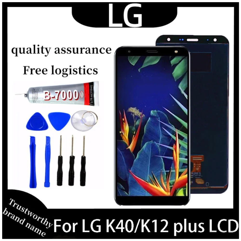 100% test Za LG K40 K12+ K12 Plus X4 2019 X420EM X420HM X420N LCD-Zaslon, Zaslon na Dotik, Računalnike Z Okvirjem Za LG LCD K40