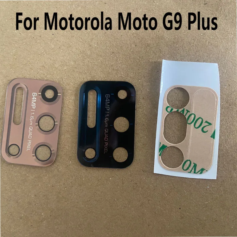 10PCS Za Motorola Moto G9 Plus Zadaj Nazaj Objektiv Kamere steklen Pokrov Zamenjava Z Samolepilne Nalepke XT2087-1