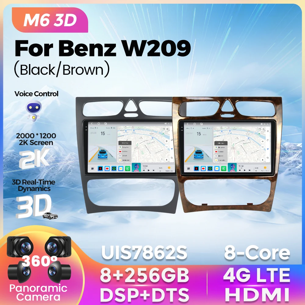 2023 NOVI M6 Pro Plus, 3D Avto Radio Za Mercedes Benz CLK W209 W203 W463 Multimedijski Predvajalnik, GPS Navigacija Za Carplay Android Auto