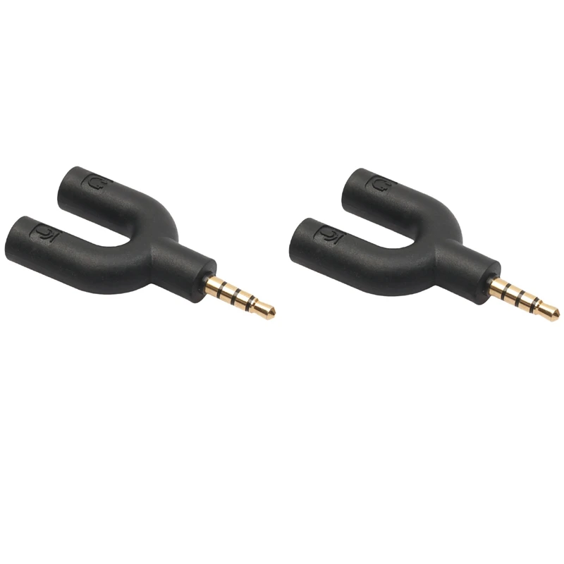 2X U Tip Ac Dvojno 3,5 MM izhod za Slušalke Priključite Avdio Kabli Razdelilniki Mikrofon 2 V 1 Vrtljiv Priključek Za Android, Iphone