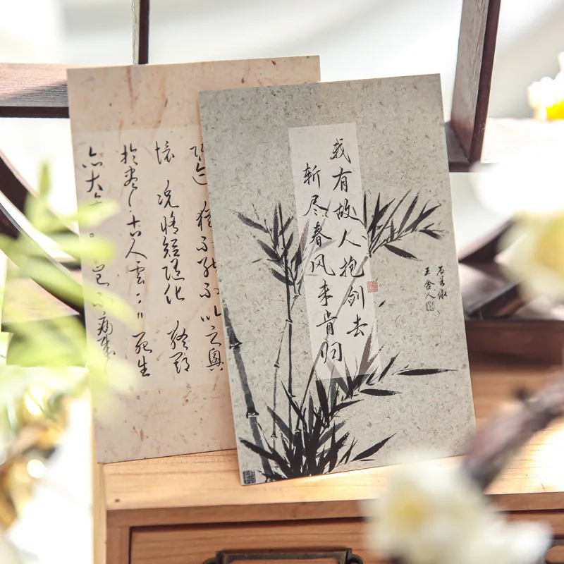 30 Listov Papirja Starodavni Kitajski Znak za Kaligrafijo Sporočilo Sim Memo Pad za Scrapbooking DIY Dekorativni Kolaž Journaling