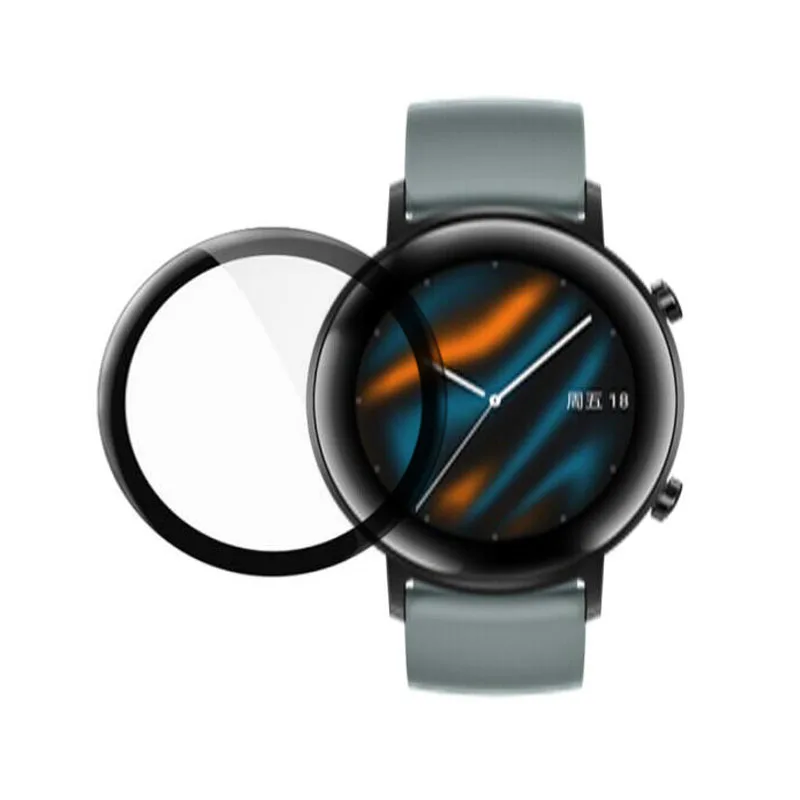 3D Ukrivljen Rob Mehko Jasno Zaščitno folijo Polno Kritje Za Zaščito Huawei Watch GT 2 GT2 42MM Smartwatch LCD Screen Protector