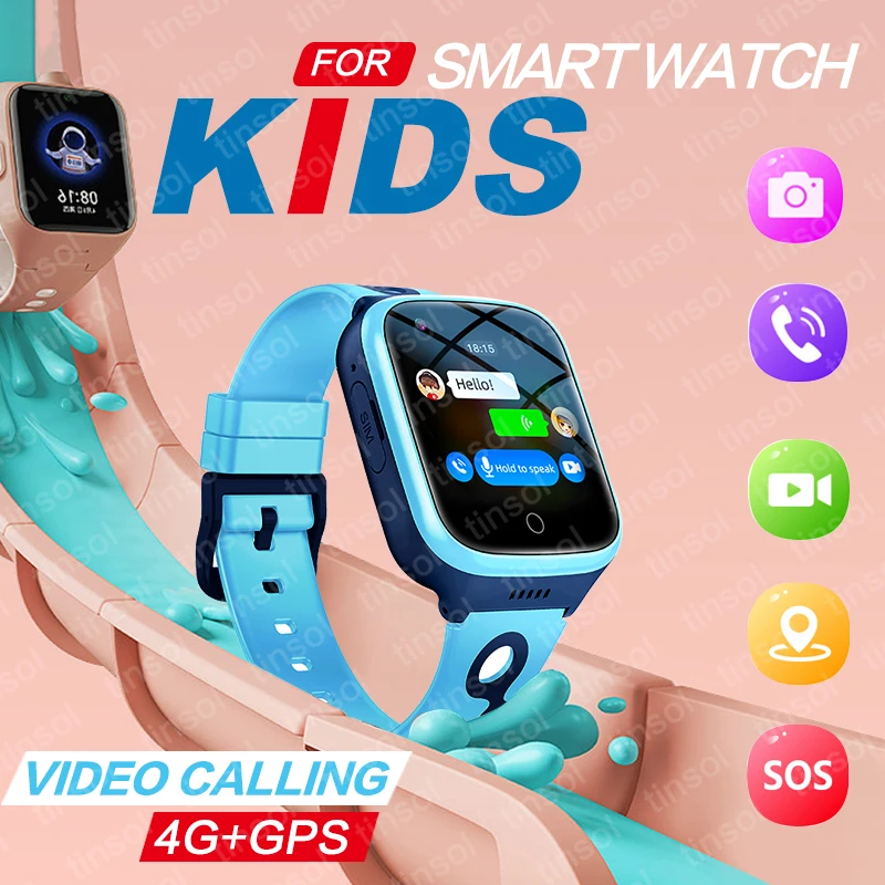 4G Otroci Pametno Gledati K9 Fotoaparat SOS GPS, WIFI Video Klic Nepremočljiva Monitor Tracker Lokacijo LBS Baby Otrok Smartwatch 1000MAH