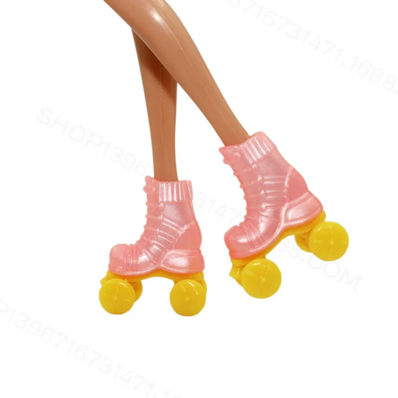 5 Par Roza Rolerji Lutka Čevlji Za 30 cm Barbie Lutka Dodatki, Športne Kratke Čevlji Modni Dekorativni Predvajaj Igrače Darilo
