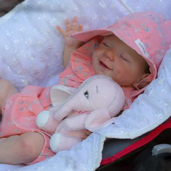 50 CM Prerojeni aprila Silicona Vinil S Krpo Telo Kodraste Lase Končal Baby Doll Silikona Za Otroke Dekle Darilo