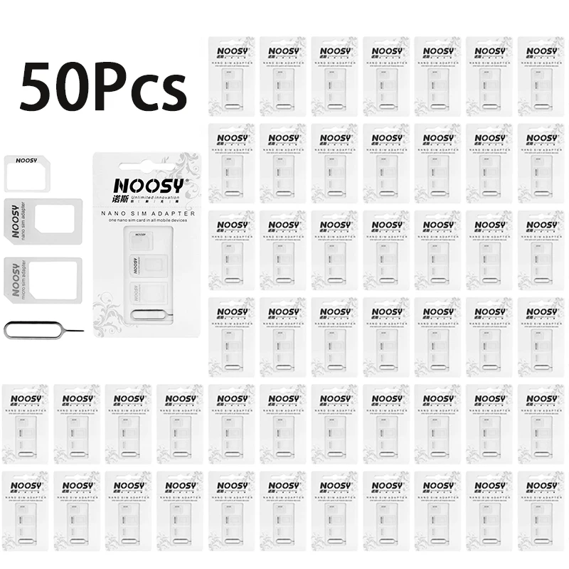 50 parov 4 v 1 Kartice Sim Adapter Kit - Nano Mikro, Nano Rednih, Mikro Rednih s SIM Extractor za Pametni telefon