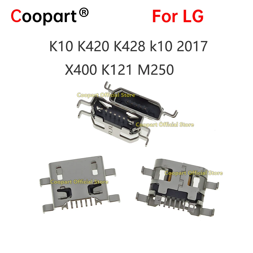 5pcs/veliko Coopart Novo Polnjenje prek kabla USB Vrata Dock Priključek za LG K10 K420 K428 k10 2017 X400 K121 M250