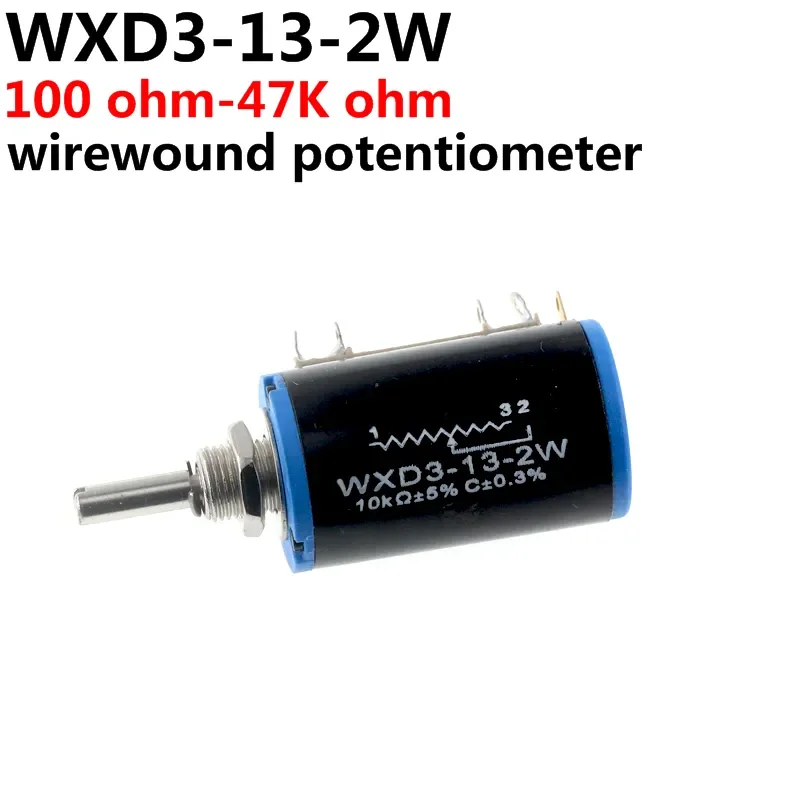 5pcs WXD3-13-2W 100 220 470 1K 2K2 3K3 4K7 10K 22K 33K 47K Ohm 100R 220R 470R 2.2 K 3.3 K 4.7 K WXD3-13 2W Wirewound Potenciometer