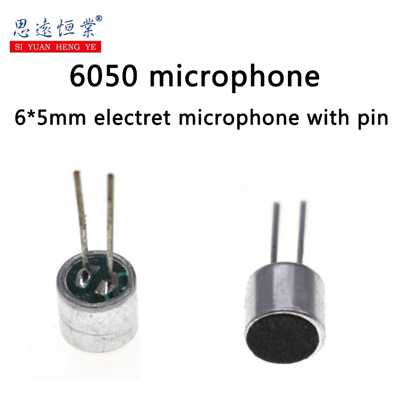 6050 6*5 s pin glavo, mikrofon/microphone 6*5 s pin 6050 electret občutljivost 52