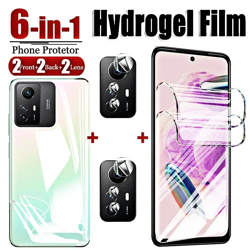 6IN1 Hydrogel Film o Za Xiaomi Redmi Opomba 12s 12 Pro 4G 12 Pro Plus 5G Screen Protector Note12 12 S Kamero Stekla Film