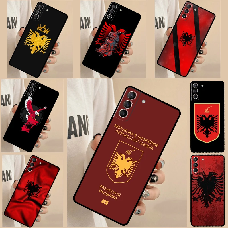 Albanija Albanci Zastavo Primeru Telefon Za Samsung Galaxy S21 S22 S23 Ultra Opomba 20 S8 S9 S10 Opomba 10 Plus S20 FE Pokrov
