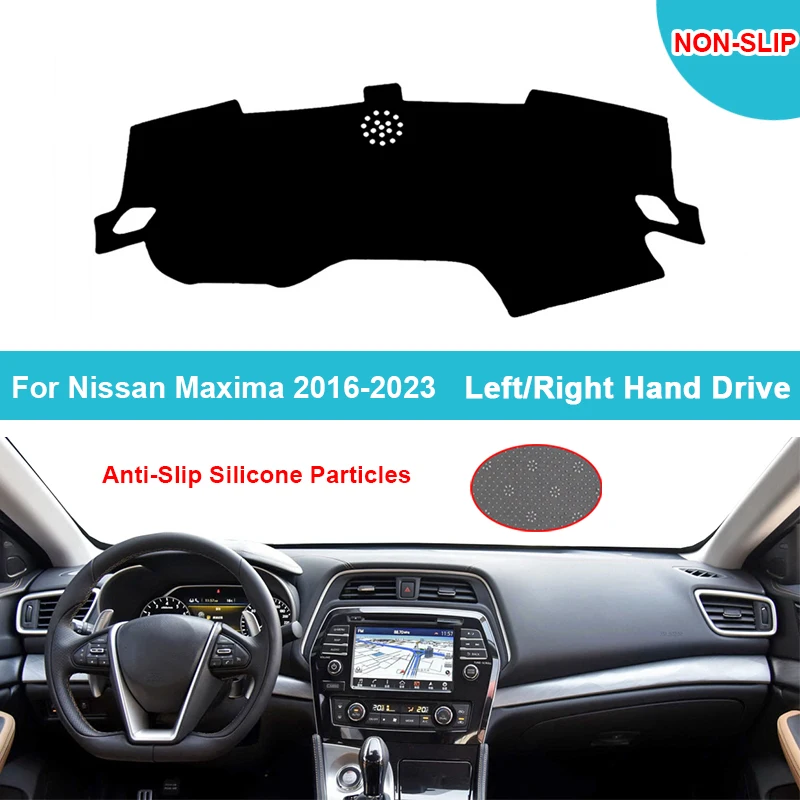 Anti Slip Avto Armaturne Plošče Kritje Za Nissan Maxima 2016 - 2023 Flanela Antilop Poliester Dashmat Preprogo Cape Blazine 2021 2022 2020