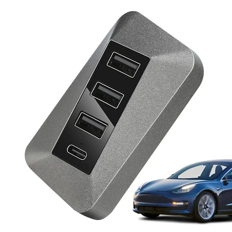 Avto USB Hub Škatle za Rokavice Razširitvene Postaje 4 V 1 sredinski Konzoli, Smart Sensor Škatle za Rokavice Za Tesla Model 3 Model Y Dobave