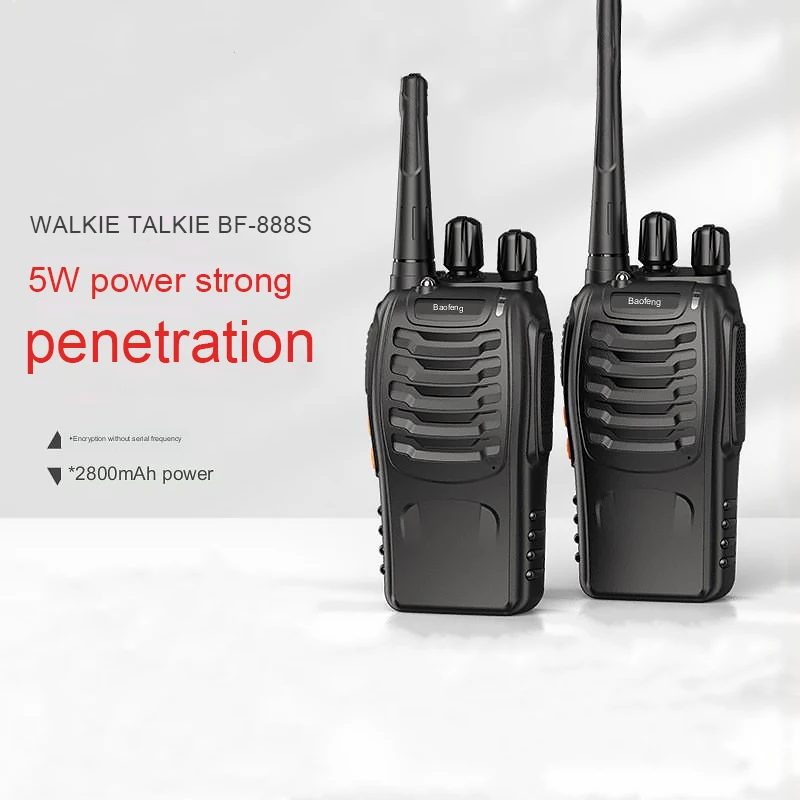 Baofeng 888S walkie-talkie, zunanji brezžični high-power dvosmerna radijska hotel ročni šifriranje 2/6PCS