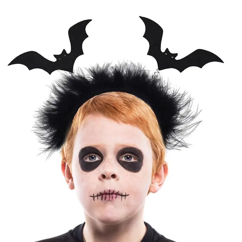 Bat Glavo Black Bat Las Hoop Stranka Korist Kostum Opremo Pokrivala Za Cosplay Halloween Maškarada