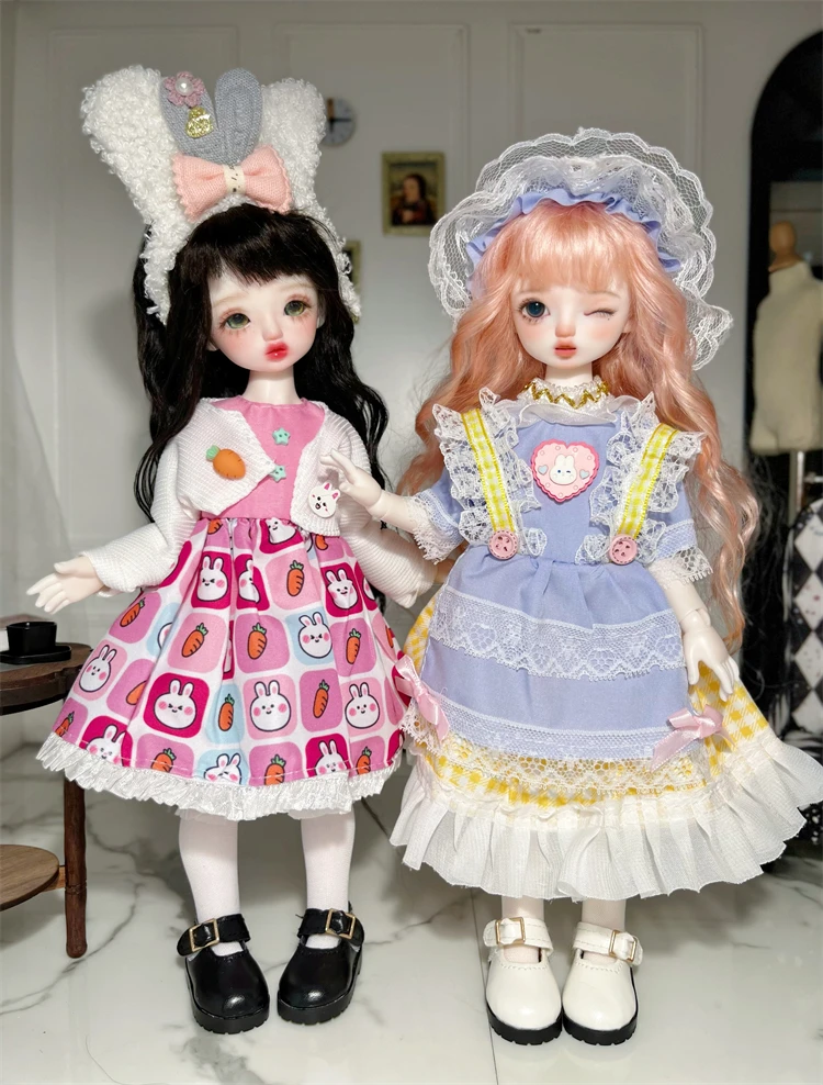 BJD lutka obleko za 1/6 velikost YOSD srčkan zajec princesa obleko punčko oblačila, ki Bjd Lutka Obleko 1/6 lutka dodatki