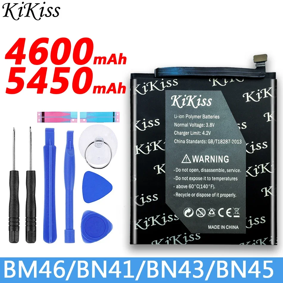 Brezplačno orodje+ KiKiss BN41 BN43 BN45 BM46 Baterija Za Xiaomi Redmi Opomba 3 /3 pro / 4 / 5 / 4X / 4X Pro Litij-Polimer Bateria