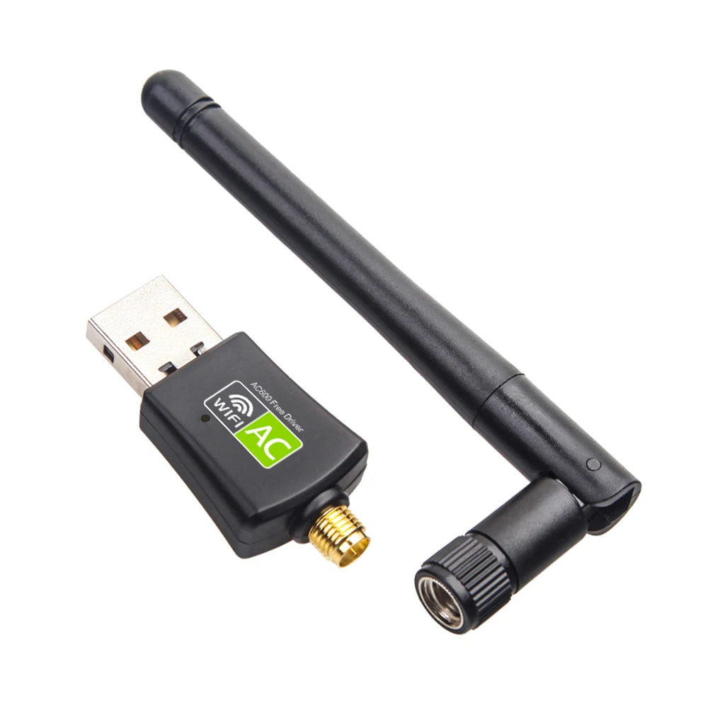 Brezplačno Pogon USB 600Mbps Wifi mrežno Kartico, Adapter Z Anteno USB 2.0 Dual Band 2,4 GHz/5GHz Brezžična Omrežna Kartica Za PC