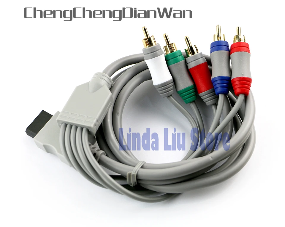 ChengChengDianWan 1,8 m 6 M 1080P Komponentni Kabel za HDTV, Avdio Video AV 5RCA Kabel za Nintendo Wii Igra kabel 10pcs/veliko