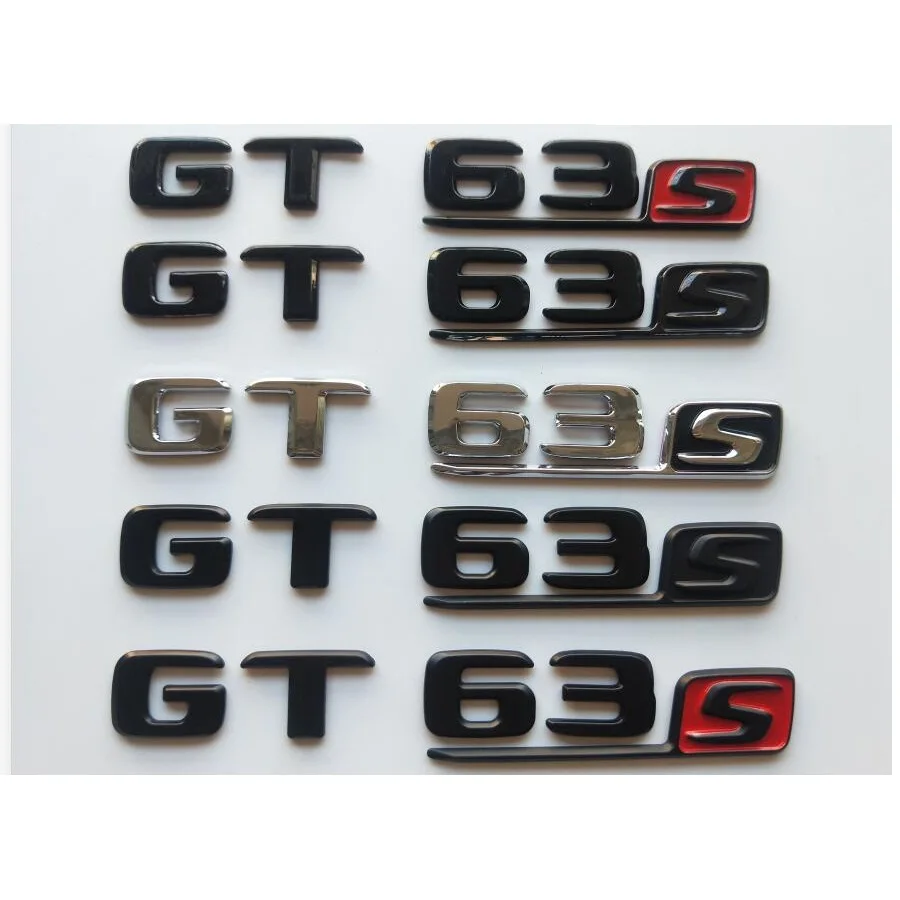 Chrome Črnimi Črkami Trunk Značke Emblemi Stikcer za Mercedes Benz X290 AMG Coupe GT 63 S GT63S