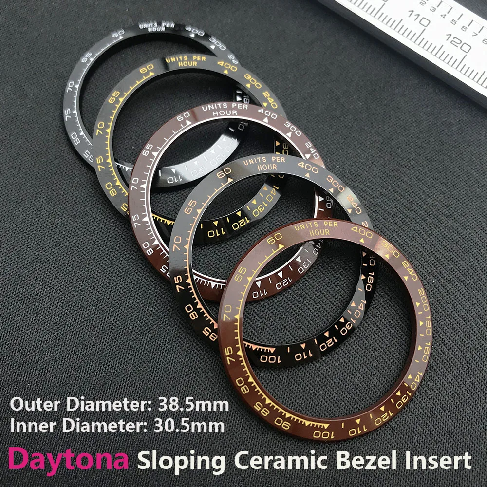 Daytona Nanosom Keramično ploščo vstavite za 38,5*30.5 mm Za Daytona watch deli (Ne Svetlobna