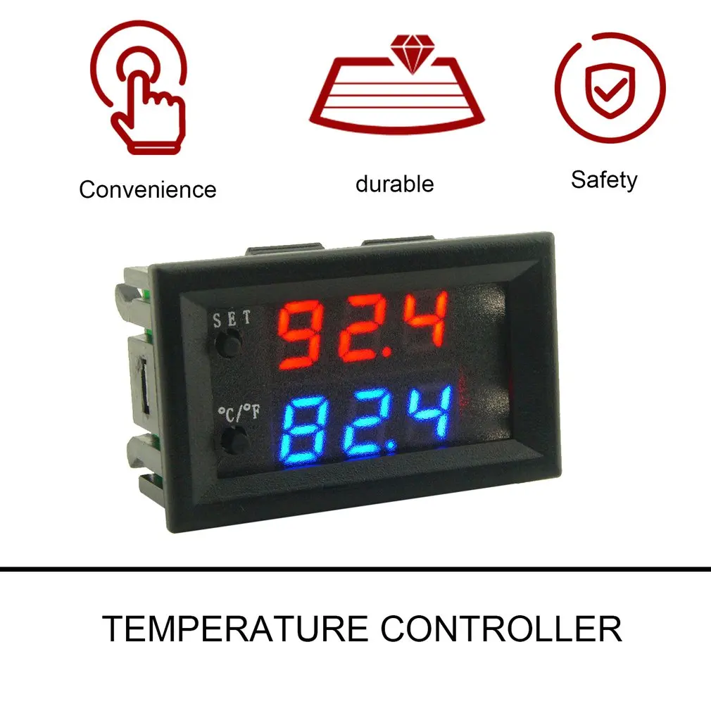 DC12V 20A DIY Inteligentni Mini Termostat z digitalnim nadzorom temperature ura, led zaslon, Nepremočljiva Senzor Za 0,1 Natančnost