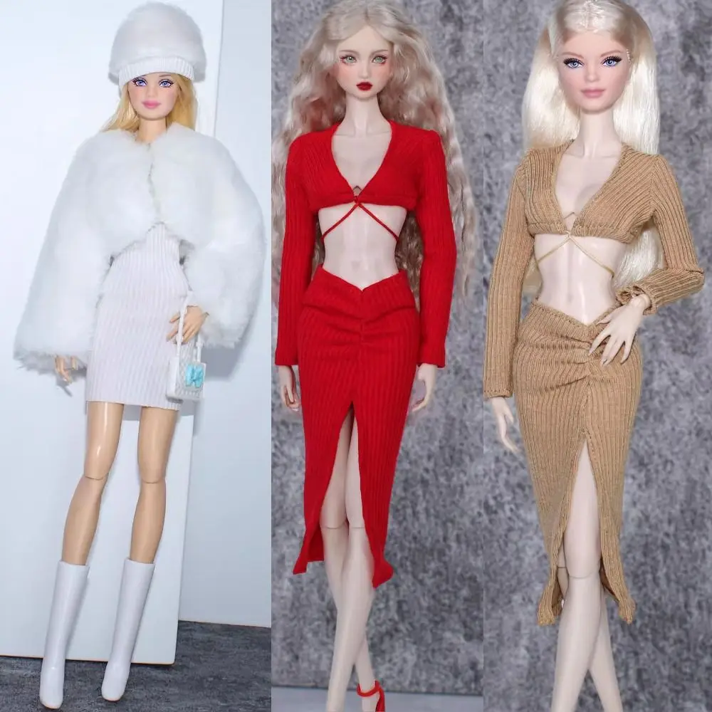 Elegantno Lutka Stranka Obleke Nove Priložnostne Nosi 10 Stilov Doll Obleke Moda PU Usnje, usnjeni Plašč 11.5
