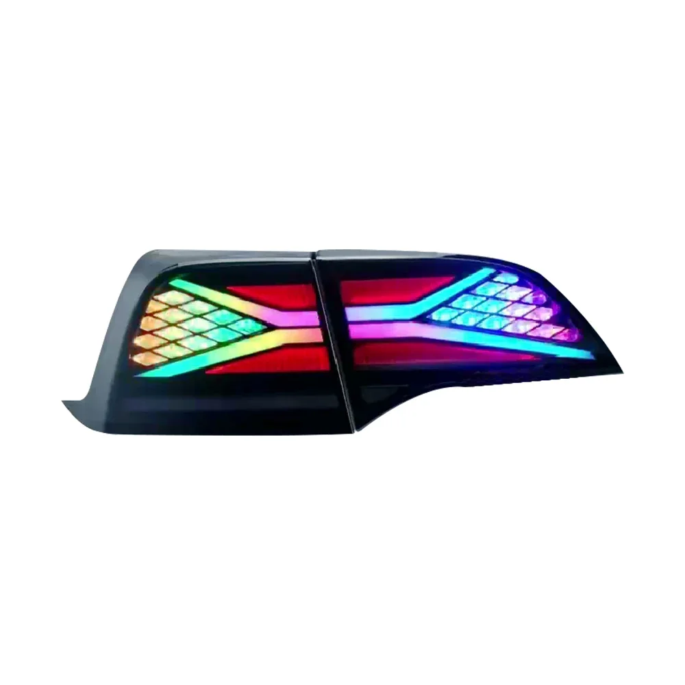 FARWIDE Avto Spremenjen RGB Slog Luč Rep Lučka Led Zadnje Luči Za Te sla Model Y S 2018 - 2023
