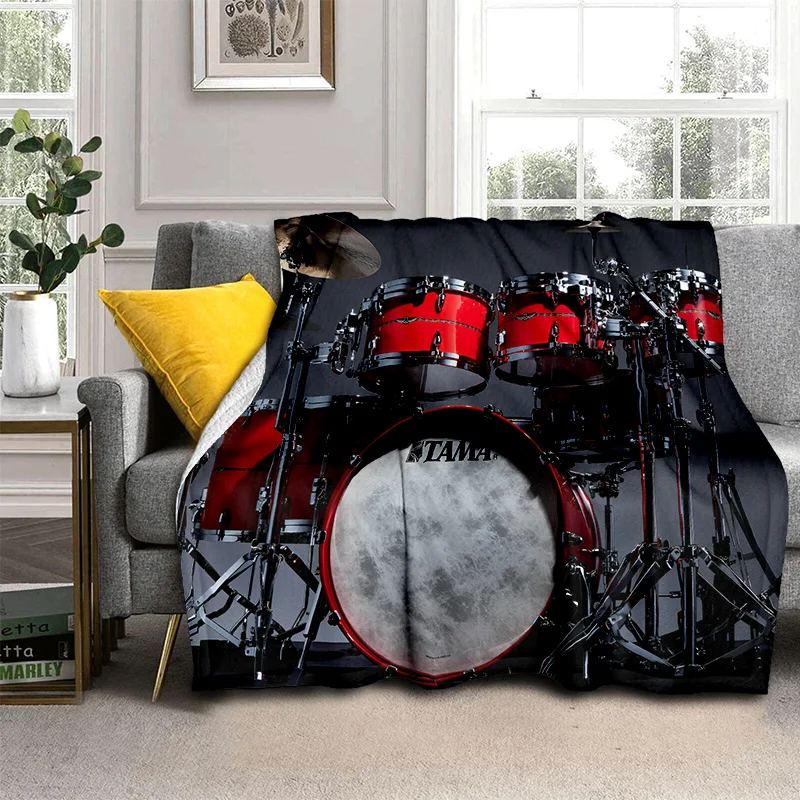 Glasbeni Instrumenti Drum Kit bobne Odejo,Mehko Vrgel Odejo za Dom Spalnica, Raztegljiv Kavč Piknik Potovanja Urad za Kritje Odejo Otrok