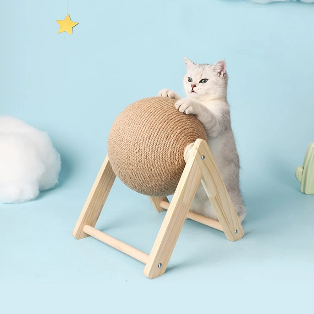 Interaktivne in Zabavne Igrače Mačke Združujejo Stilsko in Trajne Mačka Praskanje Post z Žogo, kot Nalašč za Vodenje Vaš Prijatelj Krznen