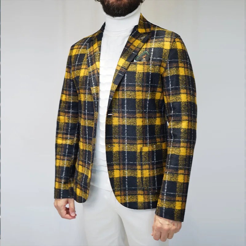 Jeseni leta 2022 Priložnostne obleko moške angleščina slog prijateljski suknjič Moški plašč kostum de luxe pour homme jakno obleko za moške