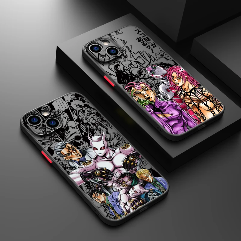 jojo Lopov Vroče Anime Za Apple iPhone 15 14 13 12 11 XS Mini Pro Max 8 7 XR X X X X Mat Mlečno Prosojna Primeru Telefon