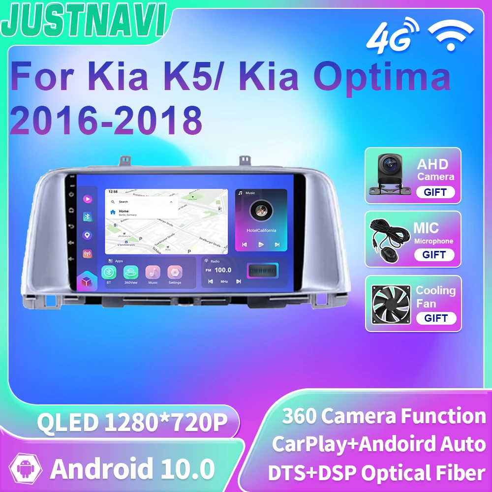 JUSTNAVI Avto Radio GPS Za Kia K5/ Kia Optima 2016 2017 2018 Večpredstavnostna Video Navigacijo Vgrajeno v Carplay 4G WIFI, BT DSP RDS