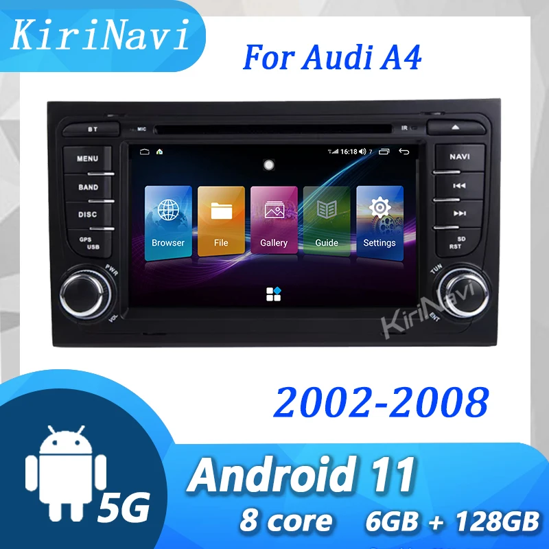 KiriNavi Za Audi A4 B7 B6 S4 RS4 SEAT Exeo 2002-2008 Android 11 avtoradio, Avto DVD Predvajalnik Samodejno Navigacijo GPS WIFI 4G Stereo DSP
