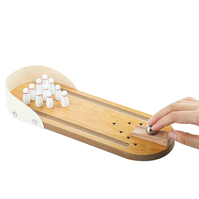 Leseno Mizo Bowling Žogo Otroka Zgodaj Izobraževalne Intelektualne Starš-otrok Tlaka Ustvarjalnih Namiznih Prst Igrati Igre Igrače