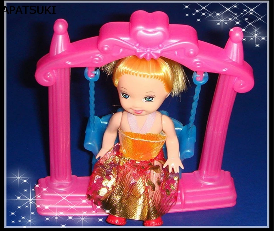 Mini Lutka Pribor Swing za Kelly lutka 1/12 za Barbie Lutka Hiša Klasične Igrače Darilo Za Dekle Božično Darilo