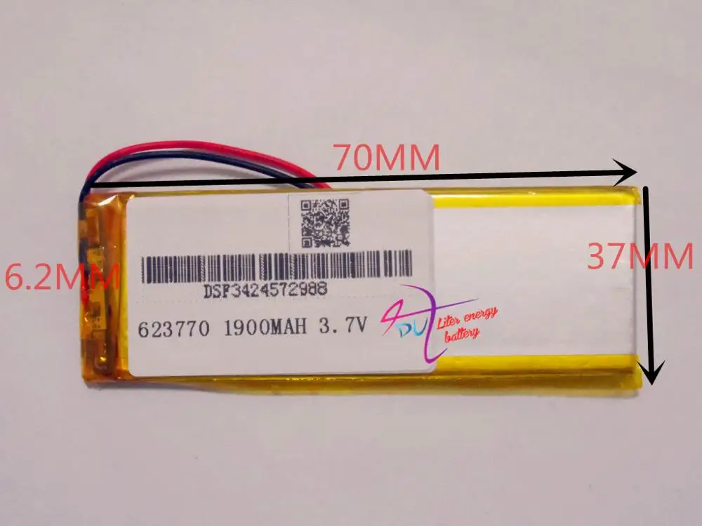 najboljši baterije znamke Velikost 623770 3,7 V 1900mah Litij-polimer Baterija z Zaščito Odbor Za MP4 GPS Tablični Računalniki PDA Brezplačno Sh