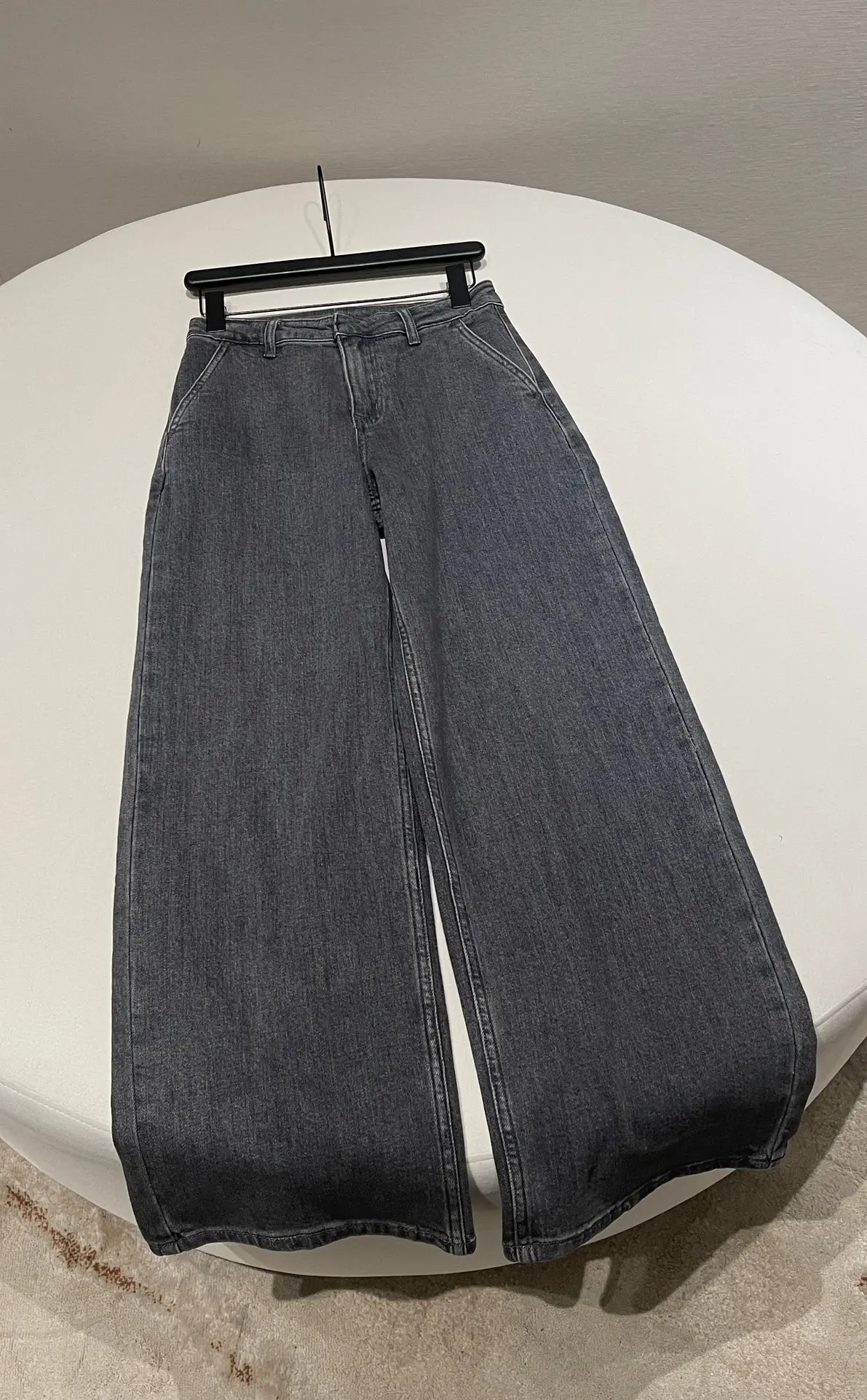 Naravnost širok noge jeans ohlapno fit priložnostne moda 2024 jeseni novo 1213