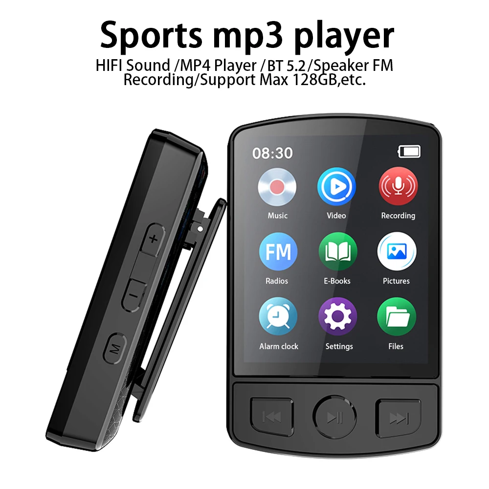 Novi Predvajalnik MP3 Clip Mini Walkman Študent Prenosni Šport Predvajalnik MP4 Predvajalnik Z FM Radio, Zvočnik E-Knjige Diktafon Mp3 плееры