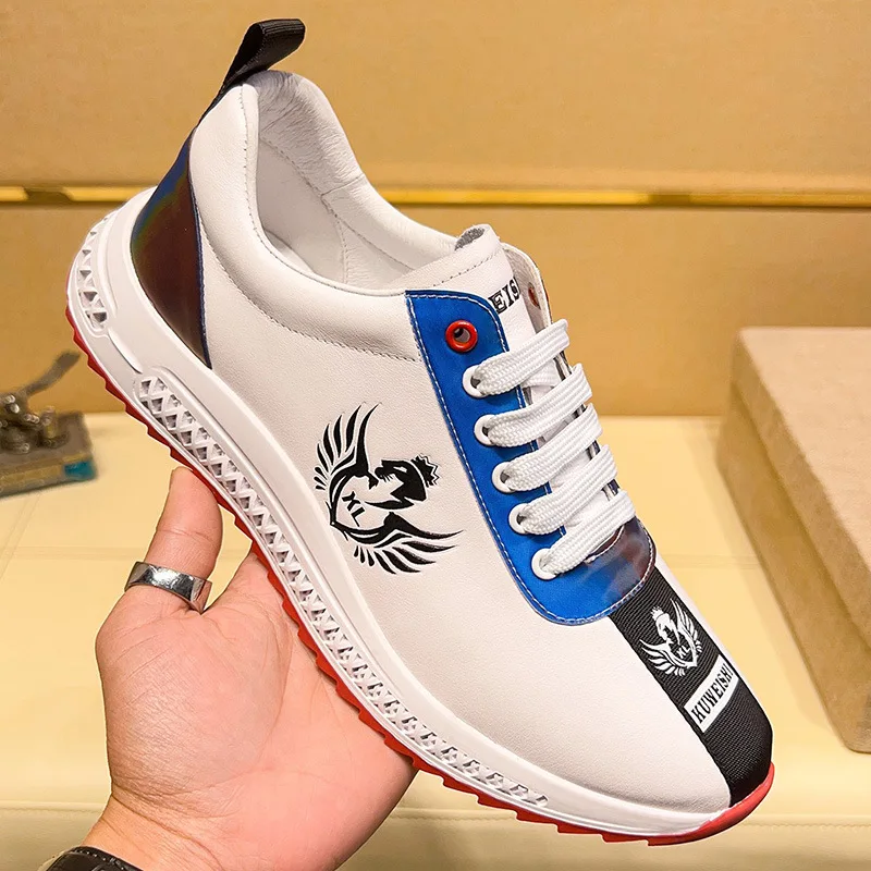 Novo dihanje usnja majhne bele čevlje moške odbor čevlji korejska različica šport priložnostne čevlji high-end mehko-soled čevlji A3