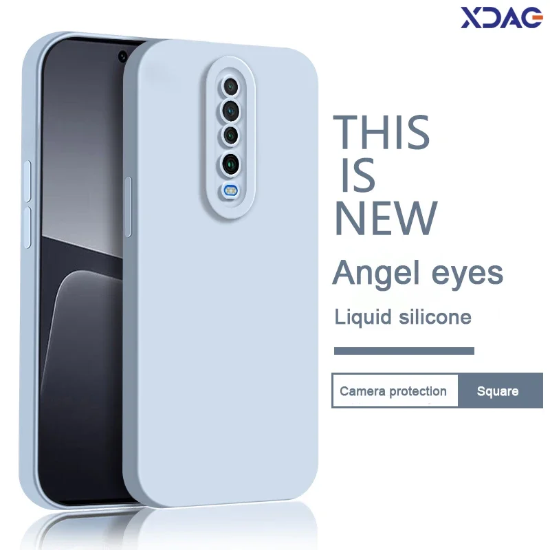 Objektiv Varstvo Primeru Telefon za Xiaomi Poco X2 PocoX2 Mehko Tekoče Silikona Angel Eyes Shockproof Trden Pokrov, Prvotno Mat Funda