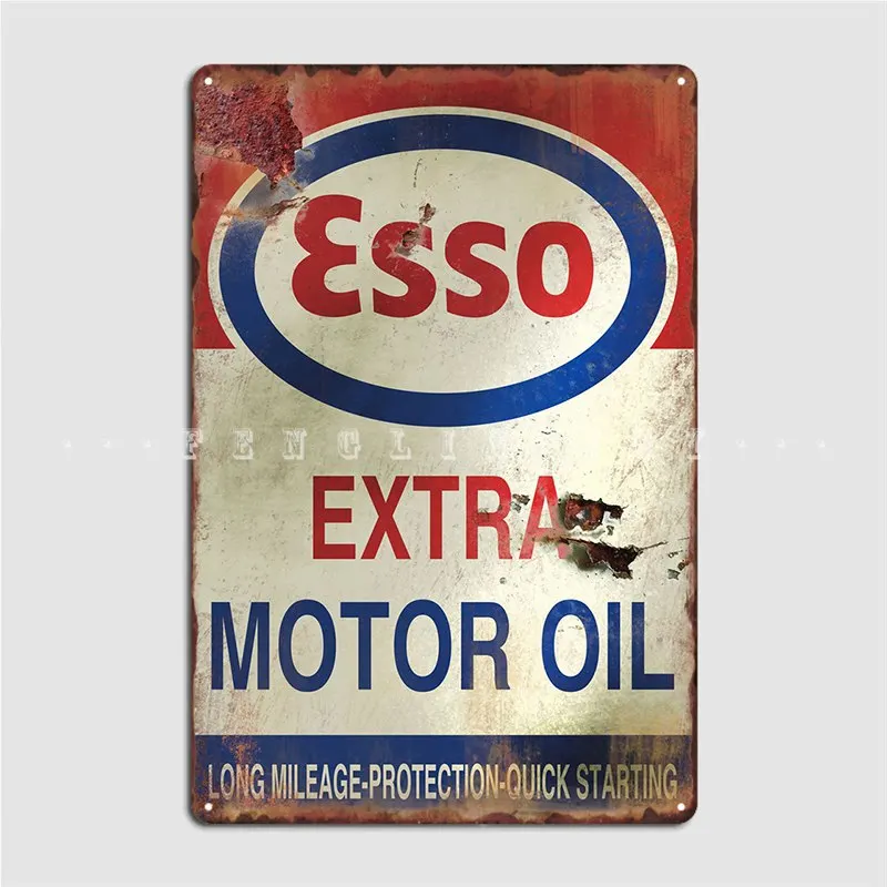 Od Esso Letnik Se Prijavite Kovinski Znak Plošče Objave Oblikovanje Bar Jama Tin Prijavite Plakat