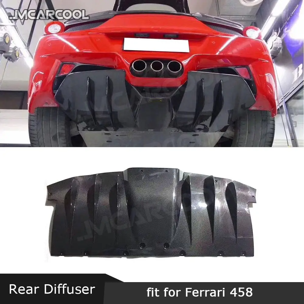 Ogljikovih Vlaken / FRP Nazaj Zadnji Odbijač za Ustnice Difuzor Protector Ploščica Spojler Avto Styling Za Ferrari 458 2011-2014 