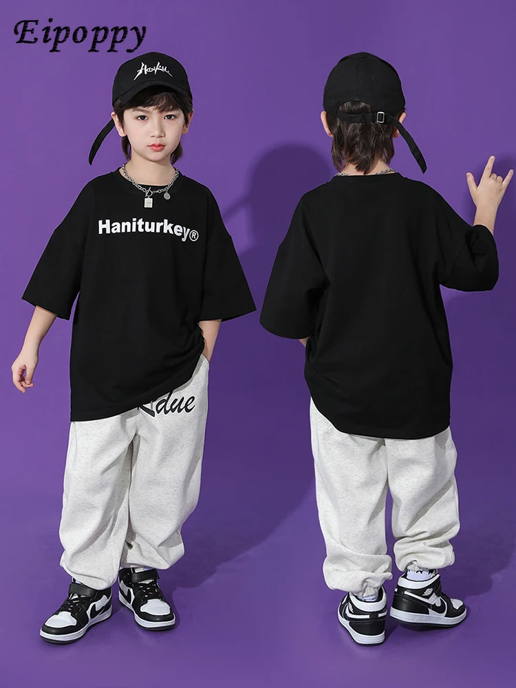 Otrok Hip-Hop bo Ustrezala Fantje' Kratka Sleeved Deklice Trendovska Oblačila, Ples, otroške Kopalke