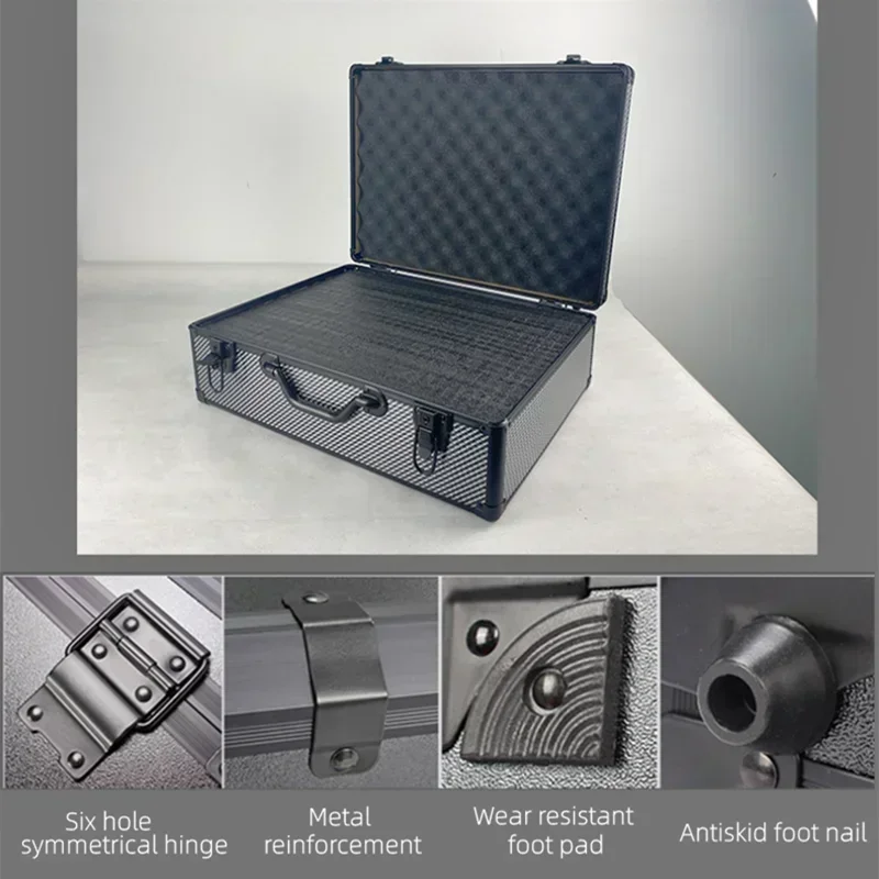 Prenosni Instrument Primeru Škatla za Shranjevanje s Goba Ročni Vpliv Orodje 36x26x15cm Škatla za Orodje Ogljikovih Vlaken Primeru Težko