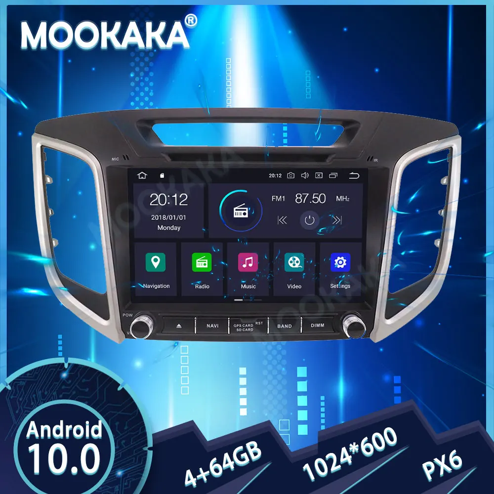 PX6 IPS Android 10.0 4+64 G Avto Večpredstavnostna Radio HYUNDAI ix25 2014-2019 GPS Navigacija Stereo Diktafon Vodja Enote za DSP Carplay