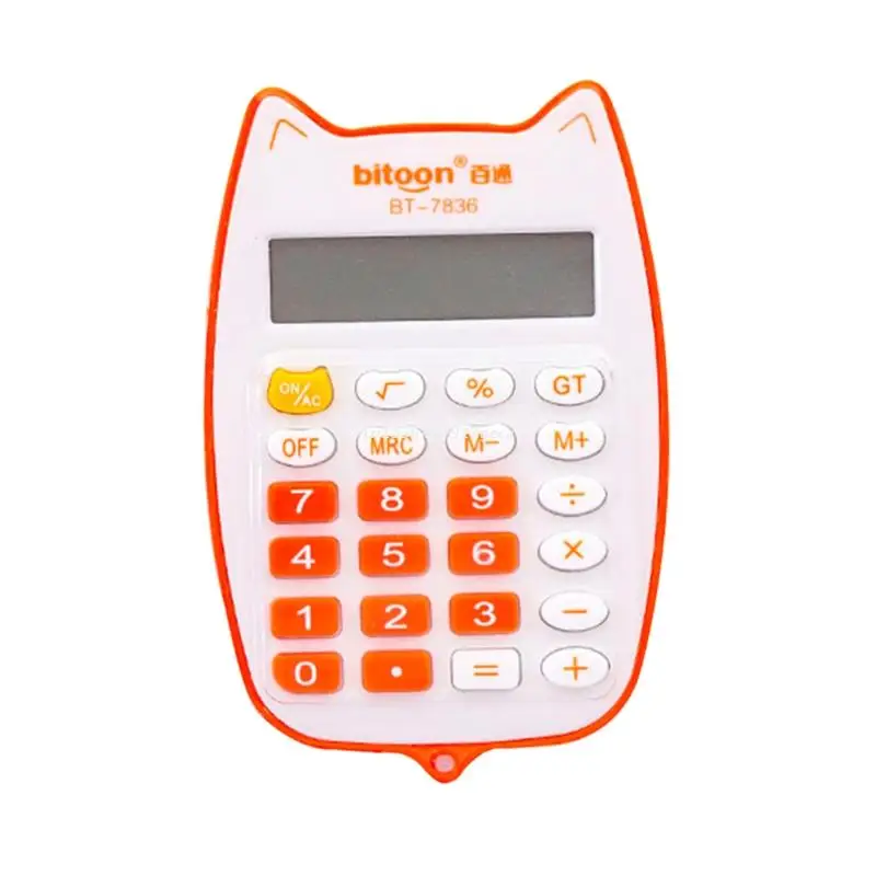 Risanka Digitalni Kalkulator Mini Namizni Kalkulator z Svetle LED Zaslon Dropship