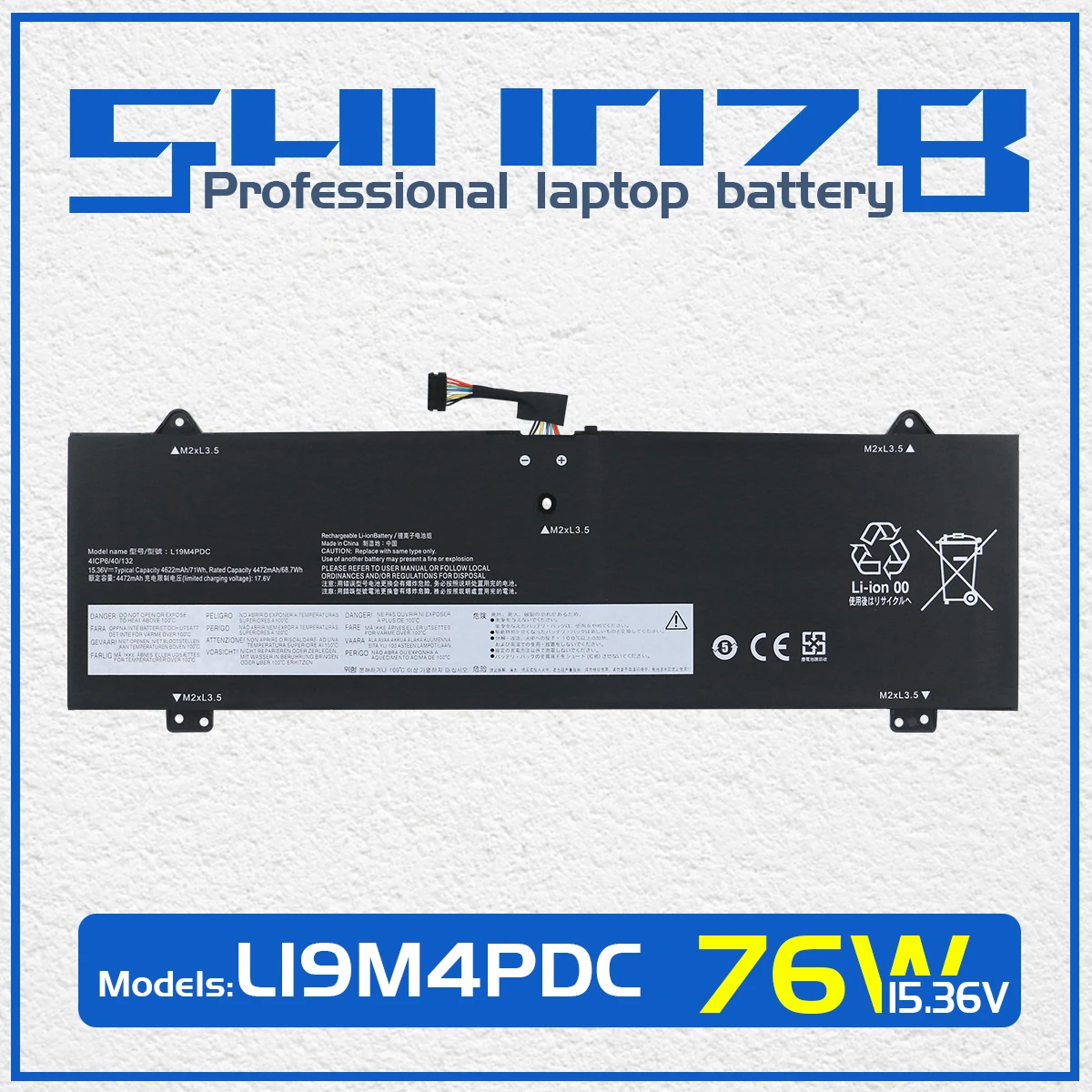 SHUOZB L19M4PDC Laptop Baterija Za Lenovo Ideapad Yoga 7-14ITL5 7-15ITL5 Serije L19C4PDC L19L4PDC 5B10Z26482 5B10Z26479 15.36 V