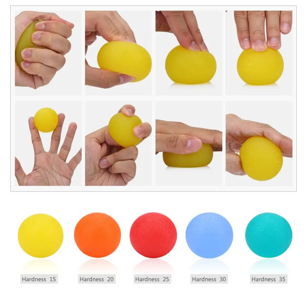 Silikonski Oprijem Žogo za Roko Terapijo, Vaje, – Povečanje Prst Prožnost in Moč